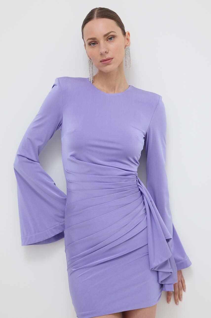 Silvian Heach rochie culoarea violet, mini, mulata