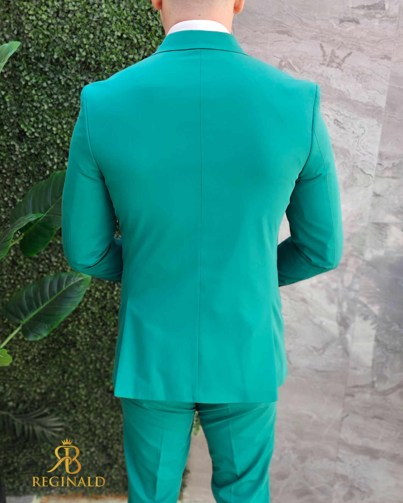 Costum de barbati verde: Sacou si Pantalon - C4657