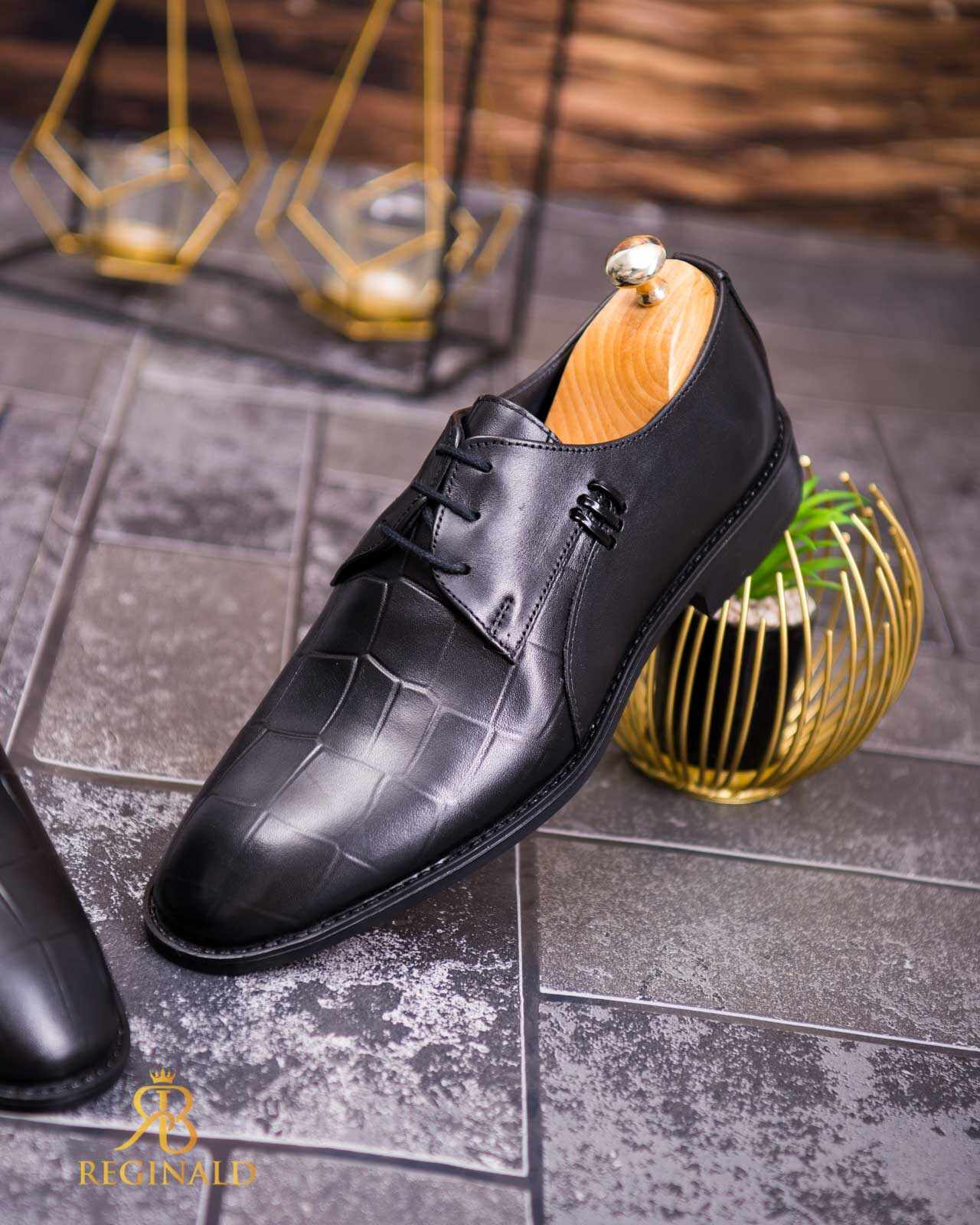 Pantofi de barbati, negru, din piele naturala - P1815