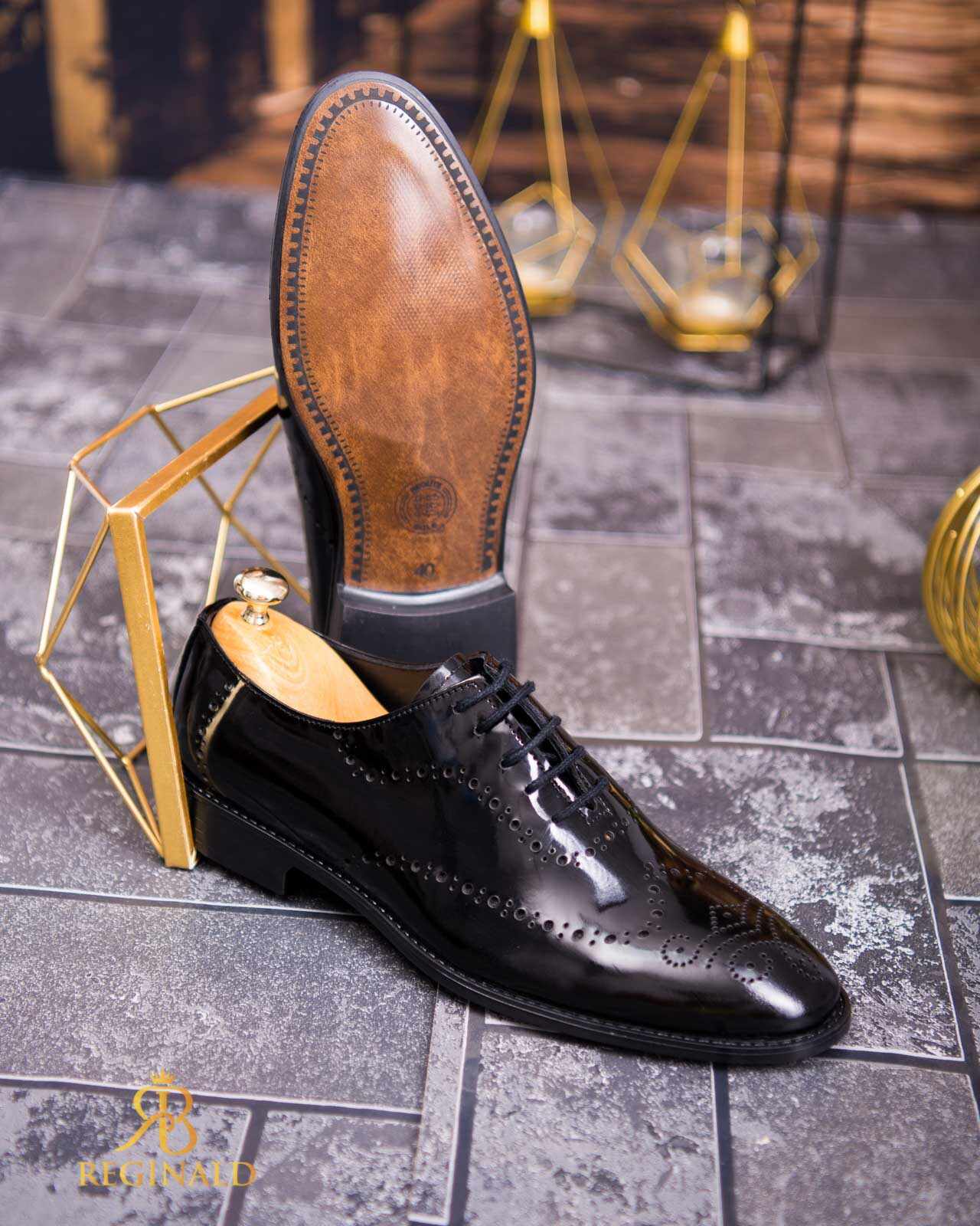 Pantofi de barbati, negru, din piele naturala - P1816