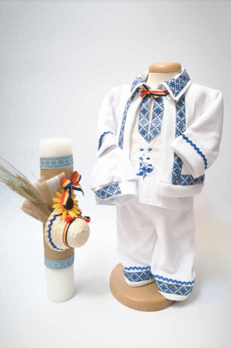 Set Traditional Botez - Costumas baiat Lumanare baiat