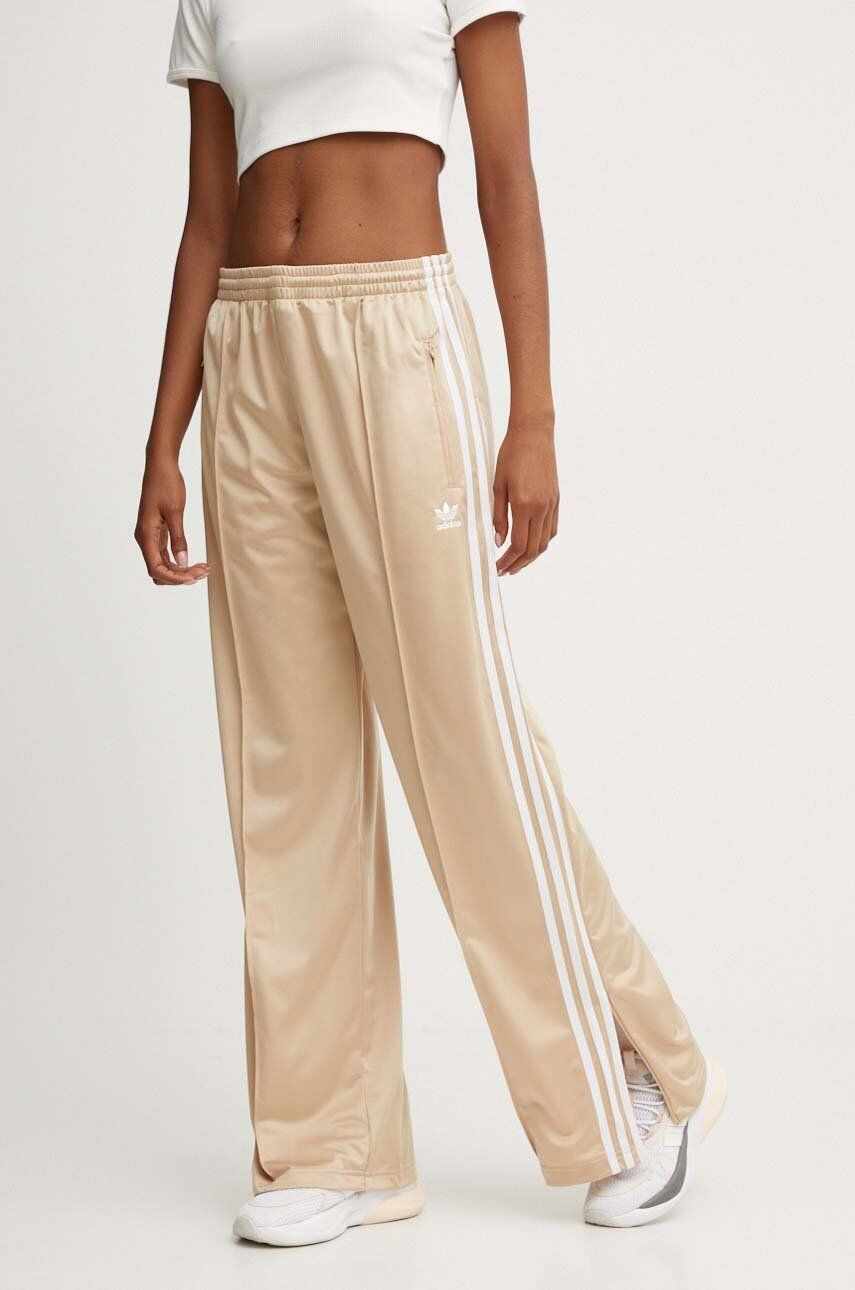 adidas Originals pantaloni de trening culoarea bej, cu imprimeu, IZ2753