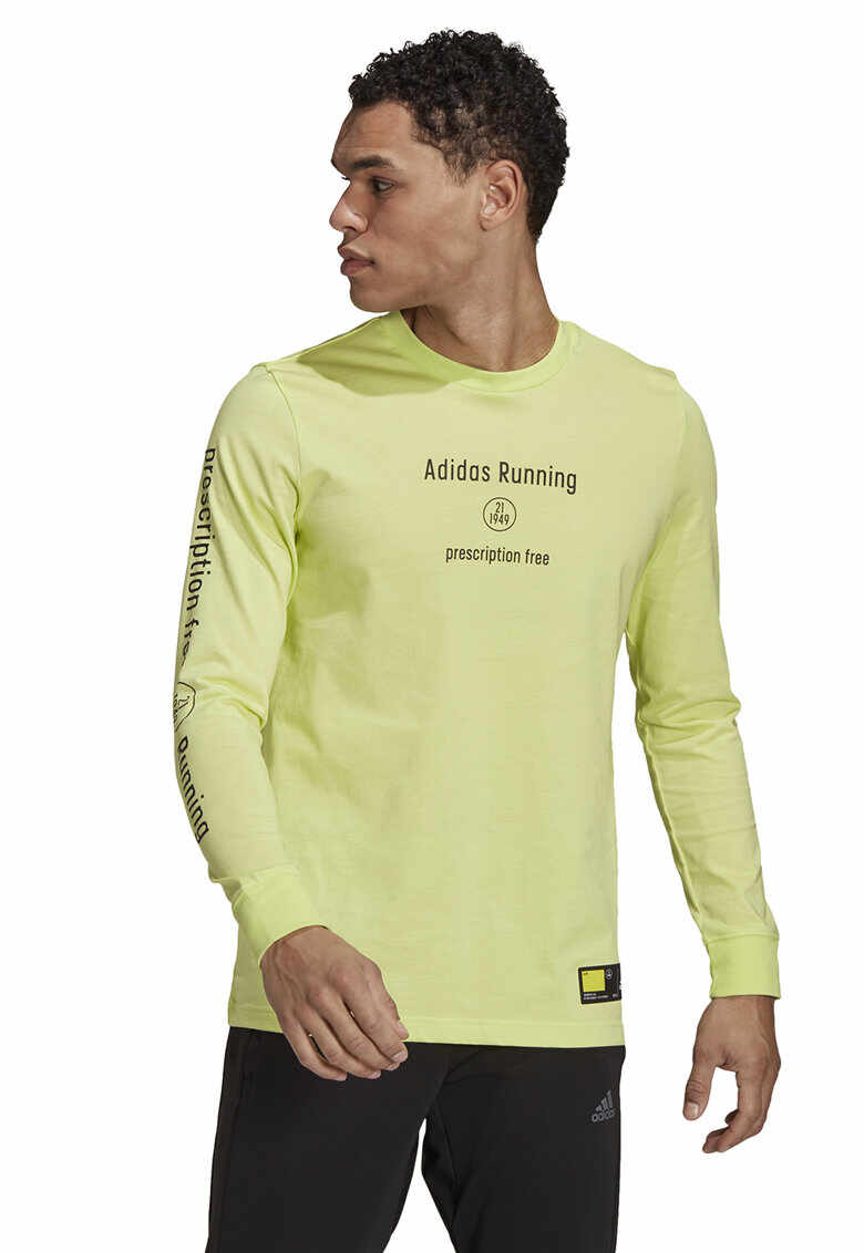 Bluza sport cu imprimeu text pentru alergare Side Effects
