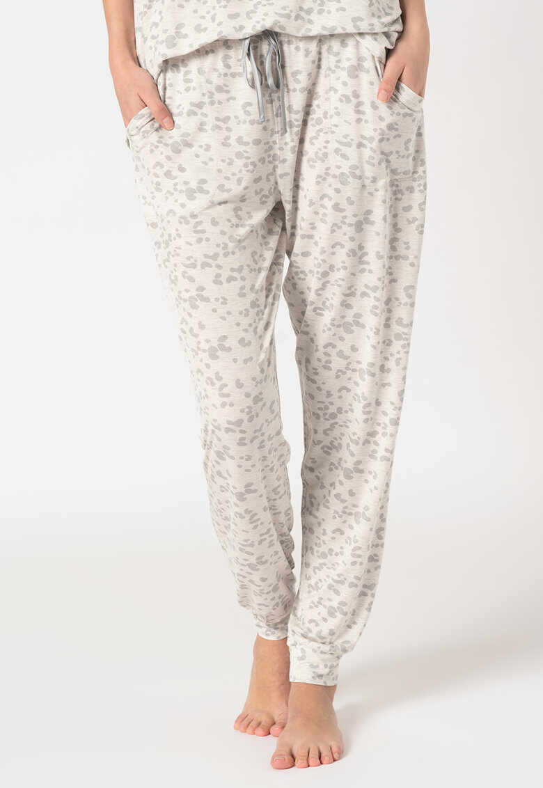 Pantaloni de pijama din amestec de modal cu snur