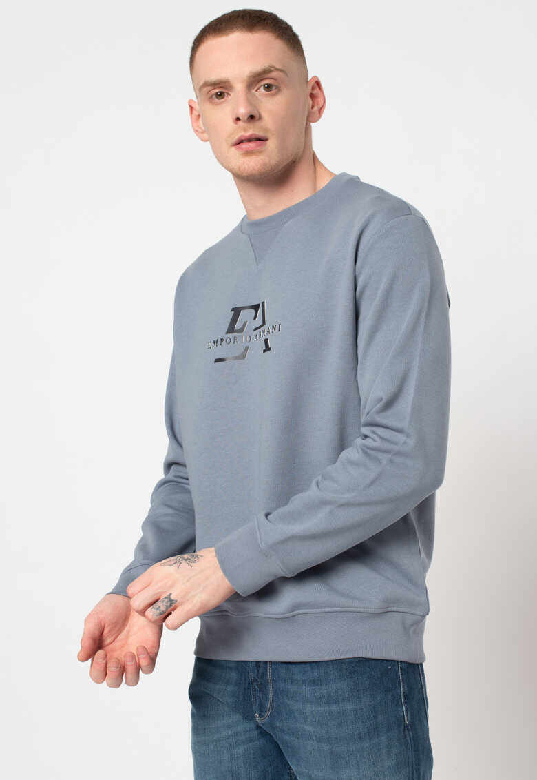 Bluza sport din amestec de bumbac si modal - cu imprimeu logo