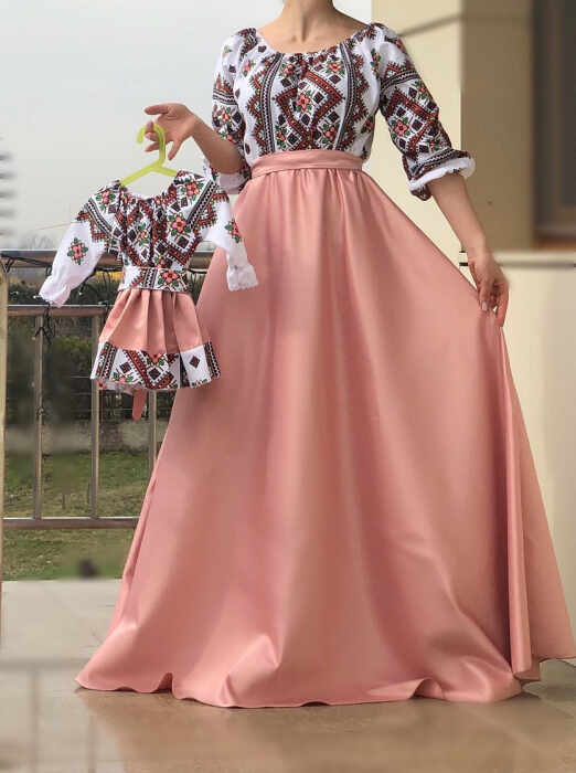 Set rochii stilizate traditional -Mama si Fiica