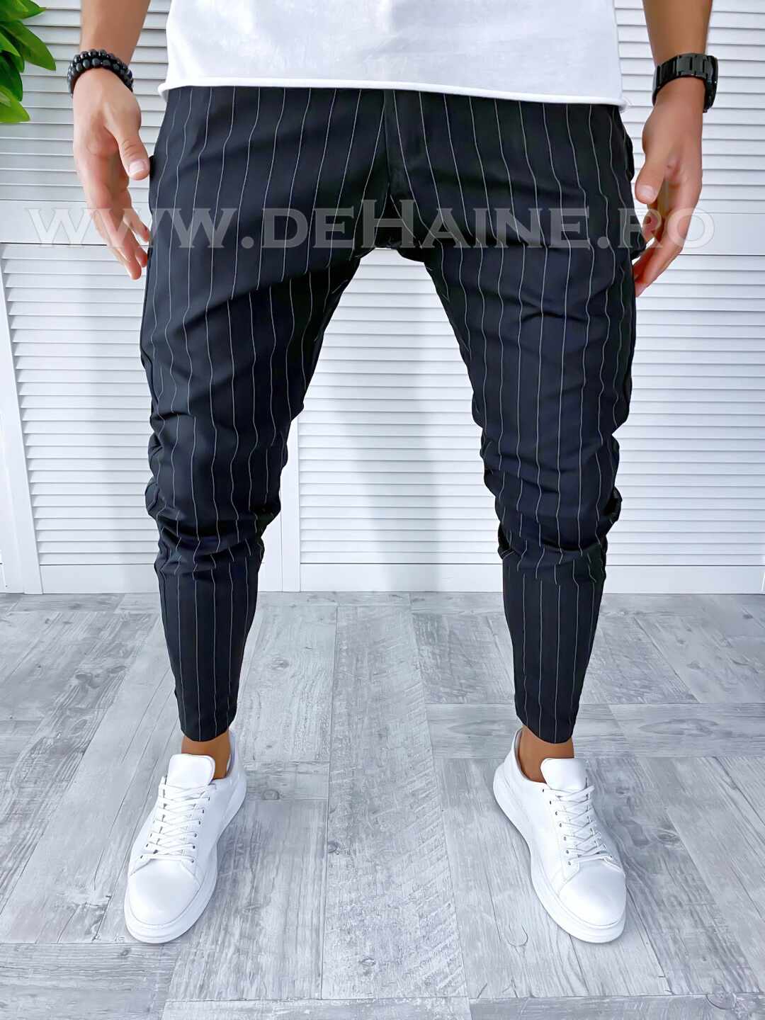 Pantaloni barbati negri smart casual ZR P18006 F4-1.2