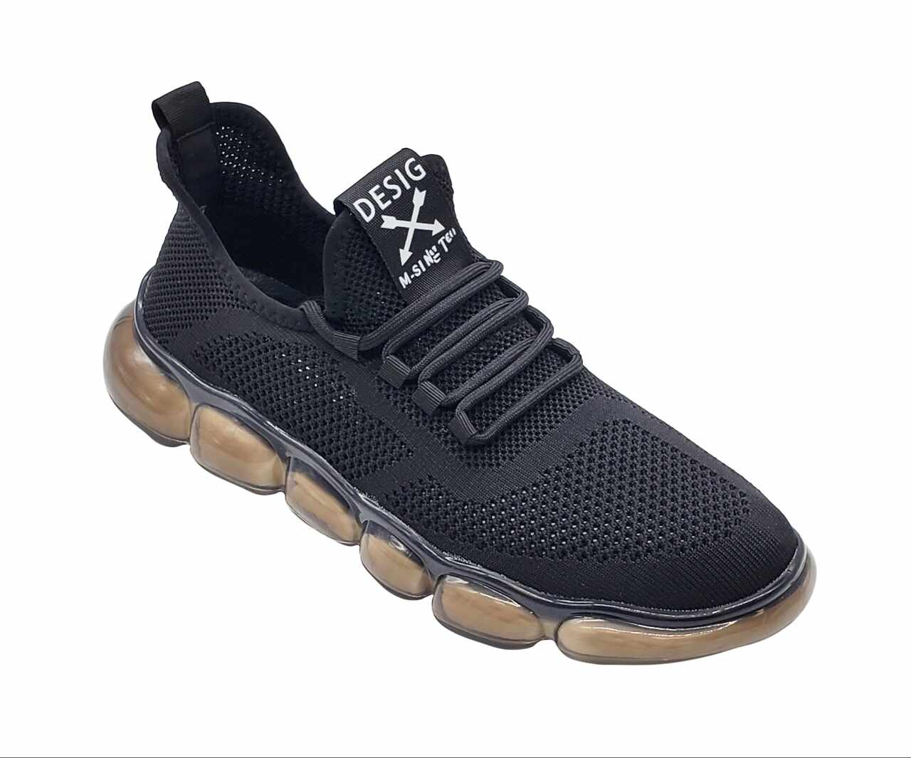 Pantofi sport negri, marca Battisto Lascari, din material textil plasa, culoare negru, cod W2020-3