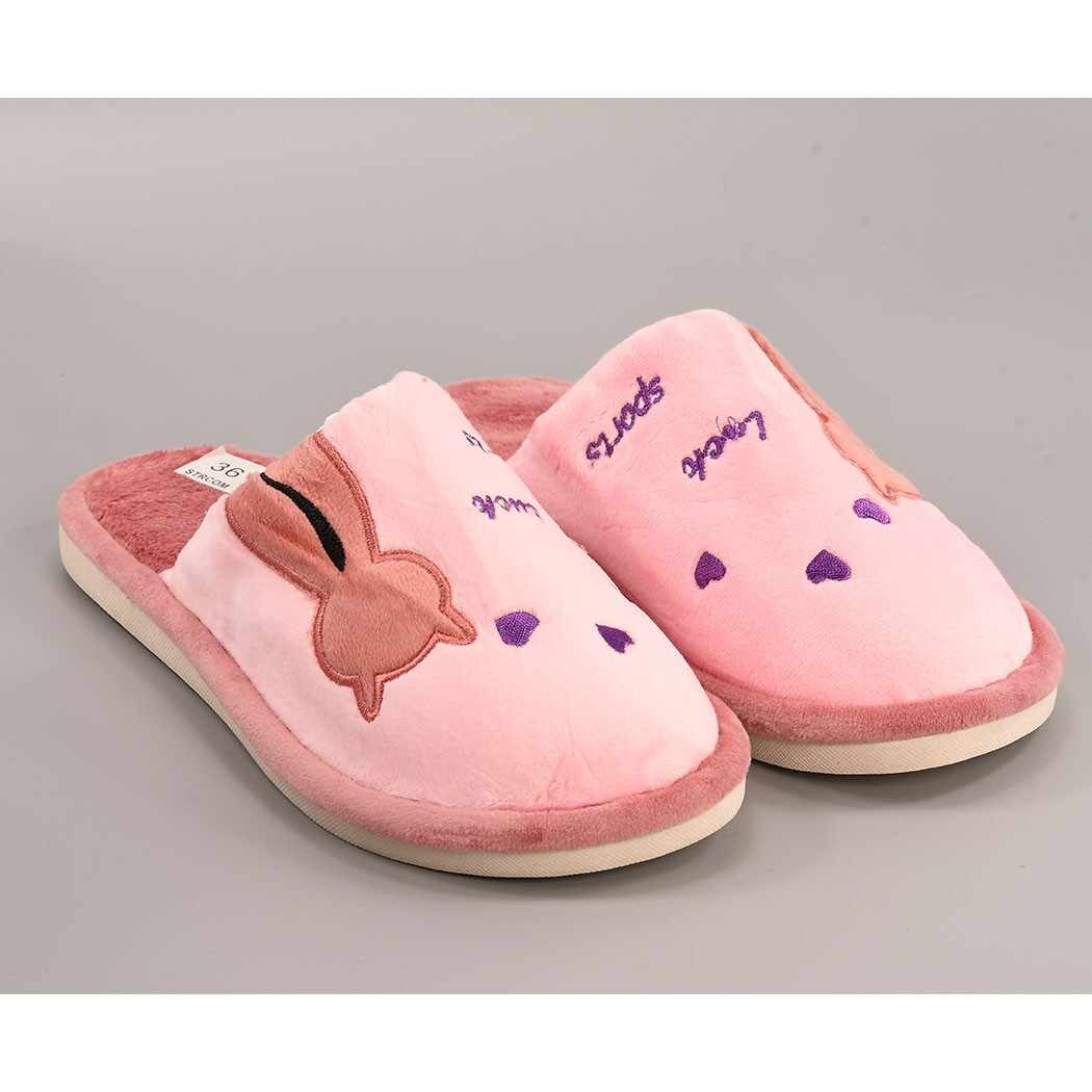 Papuci de casa roz Luck Sports pentru dama - cod 556RZ