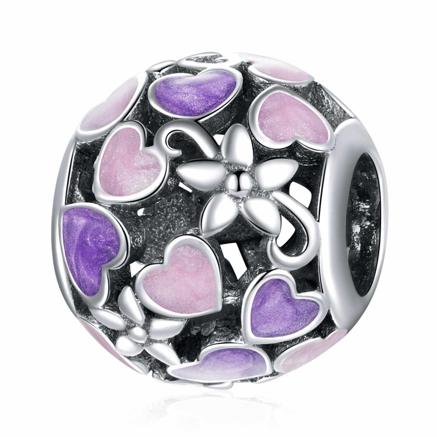 Talisman din argint Purple Hearts