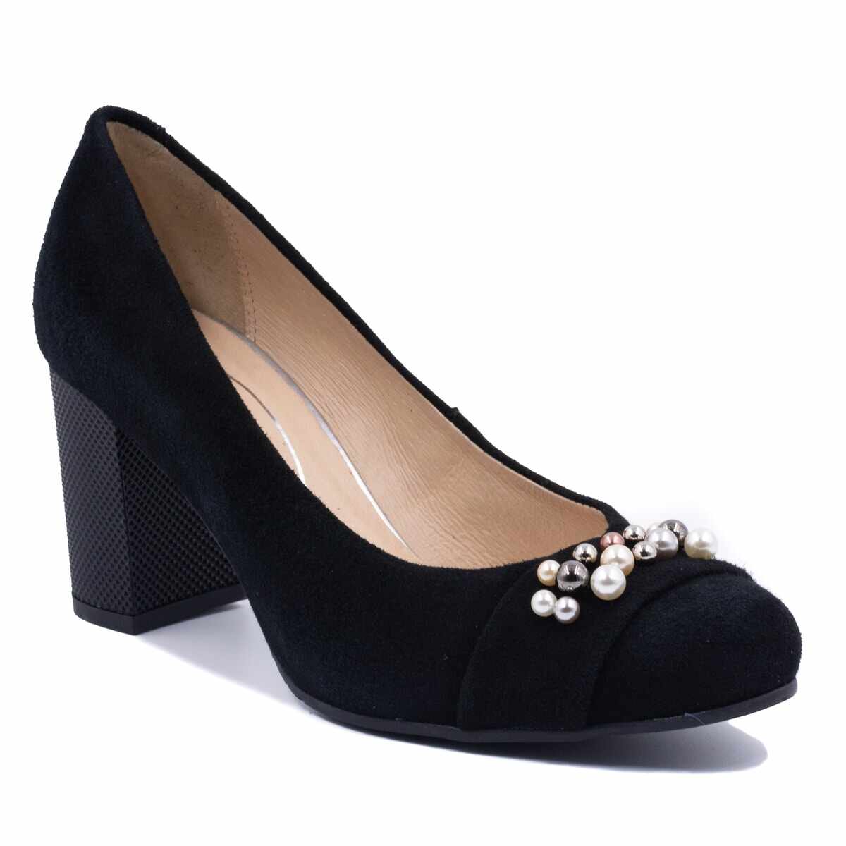Pantofi eleganti dama, Beatrixx, din piele naturala, negri