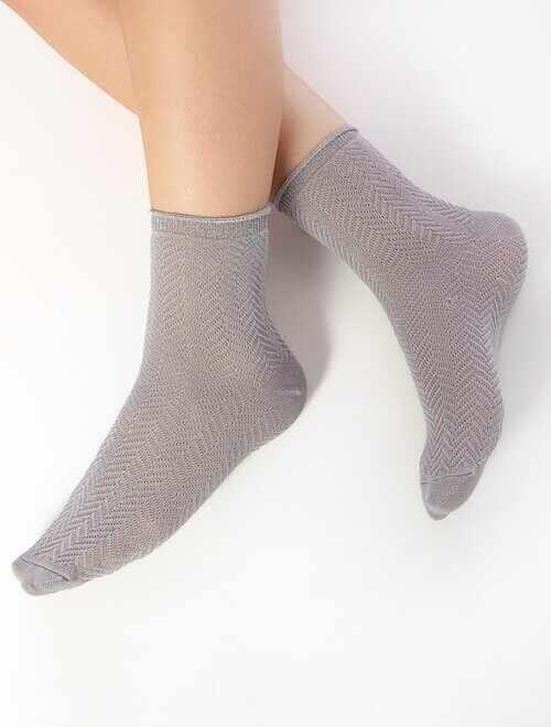 Sosete bumbac gri tip jacard Socks Concept ELN02