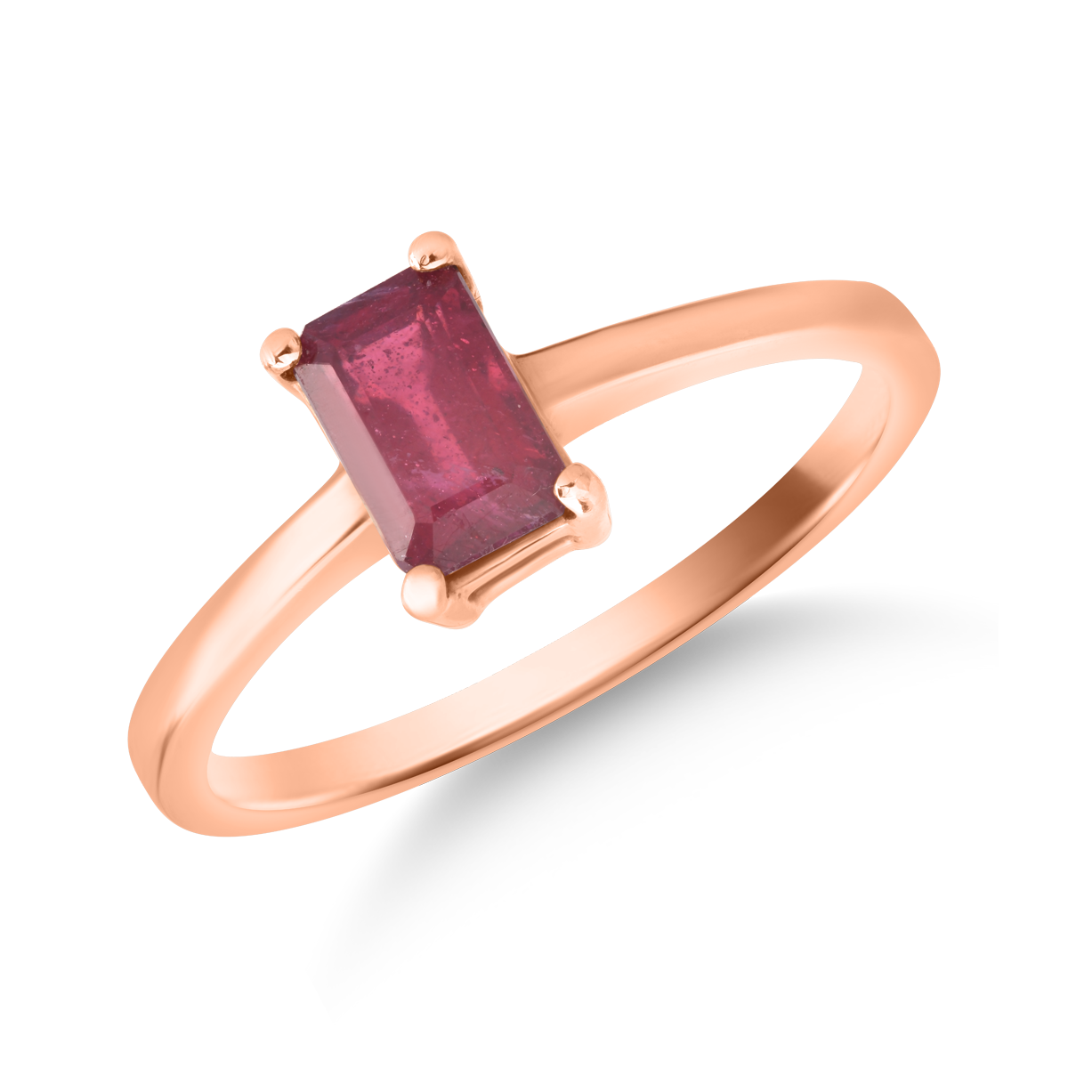 Inel din aur roz de 14K cu diamante de 0.88ct