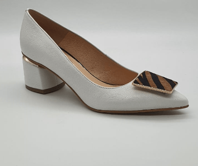 Pantofi casual dama, din piele naturala, albi, cod 1410-03