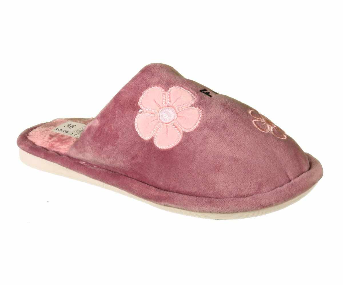 Papuci de casa roz Fashion pentru dama - cod 557RZ