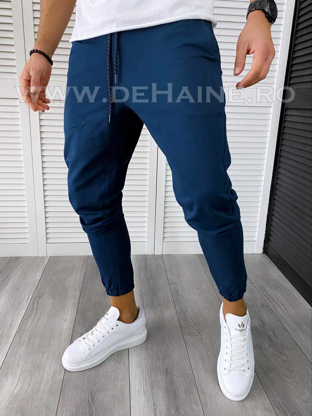 Pantaloni barbati casual bleumarin B7122 D8-3
