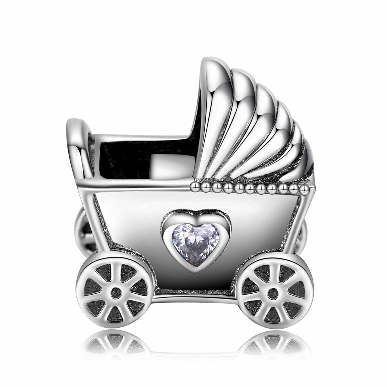 Talisman din argint Silver Baby Carriage
