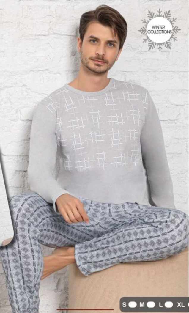 Pijama vatuita de barbat gri COOL - cod HIB500