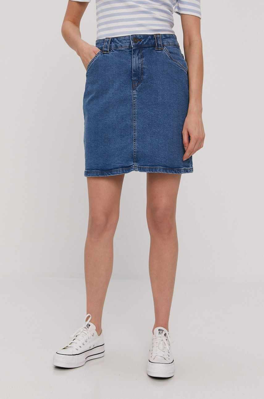 Noisy May Fustă jeans mini, model drept