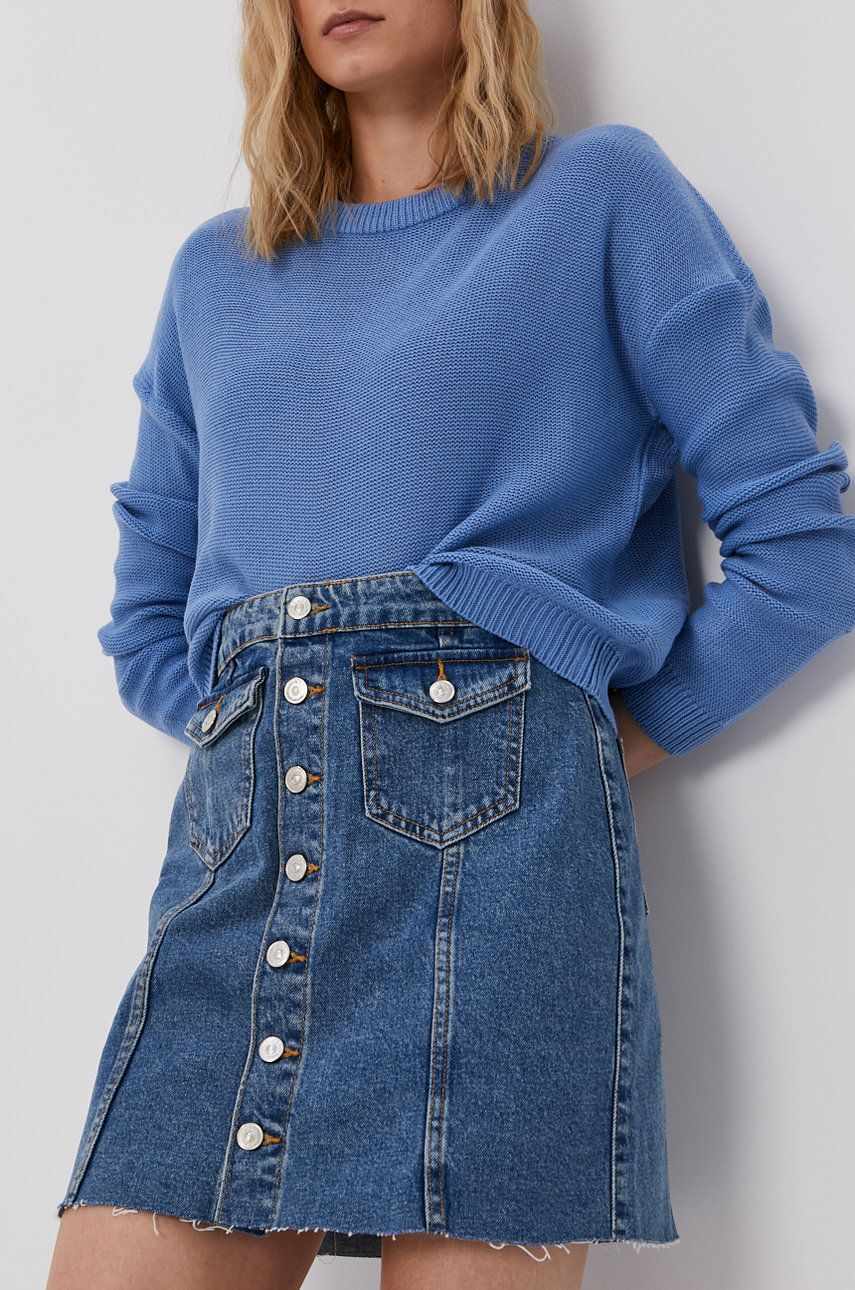 Only Fustă jeans mini, model drept