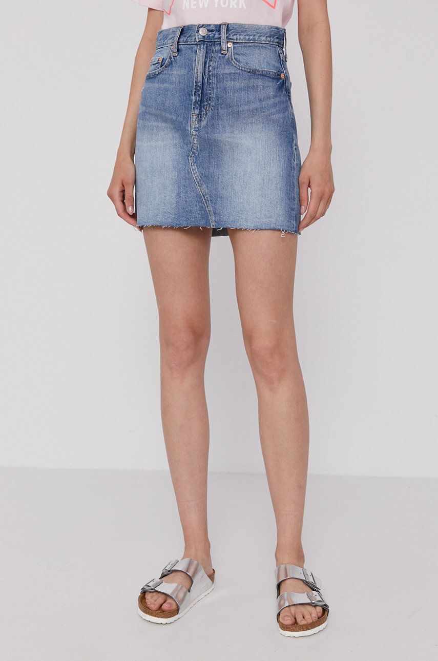 GAP Fustă jeans mini, model drept