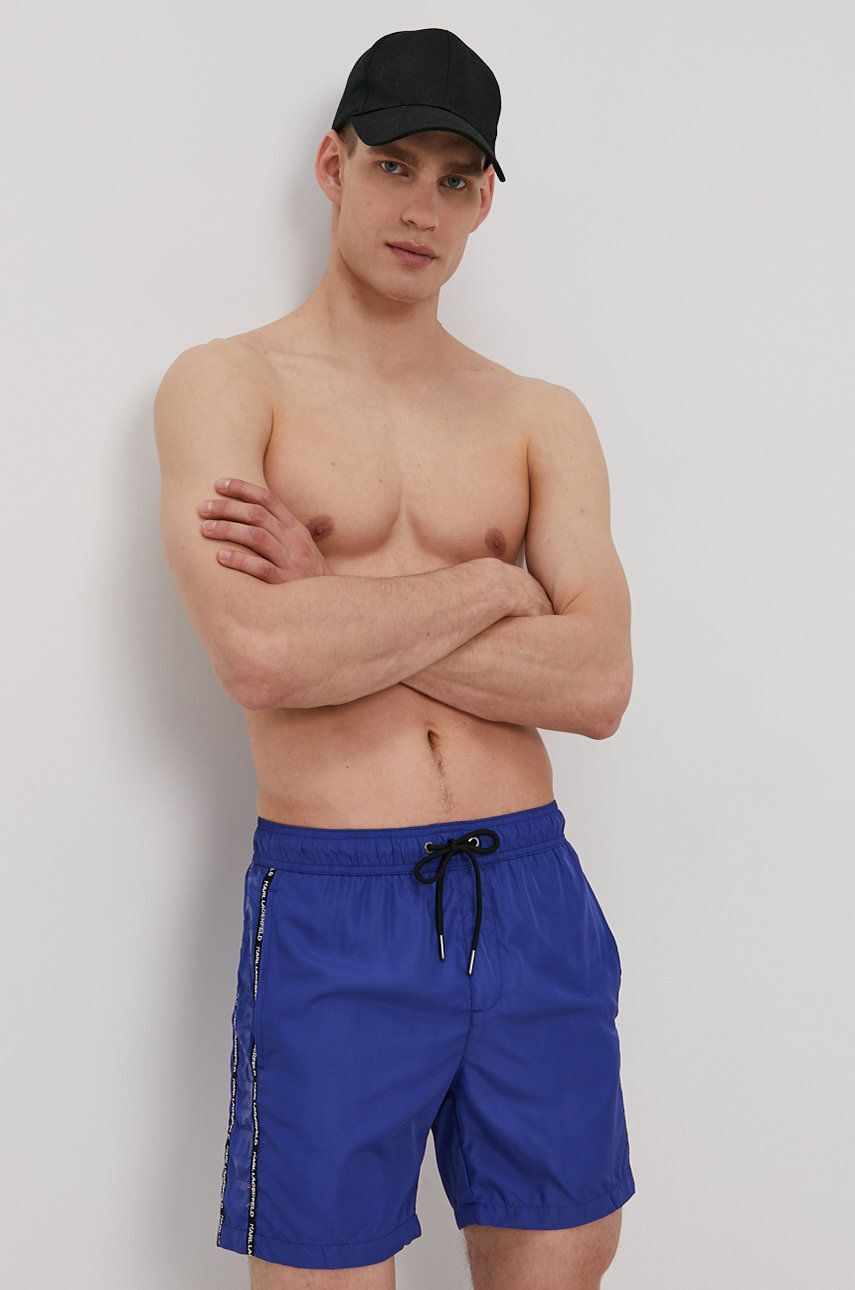 Karl Lagerfeld Pantaloni scurți de baie culoarea albastru marin
