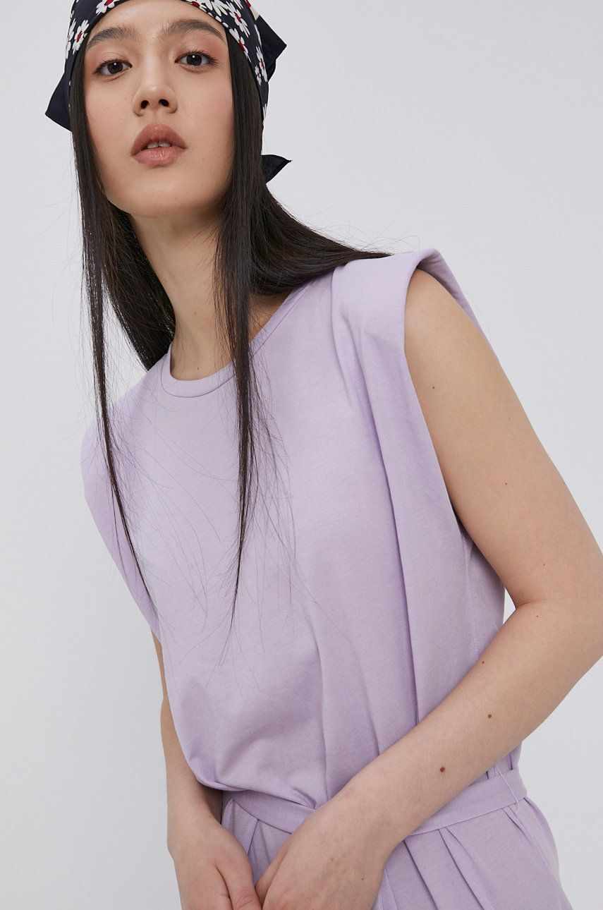 Jacqueline de Yong Rochie culoarea violet, mini, model drept