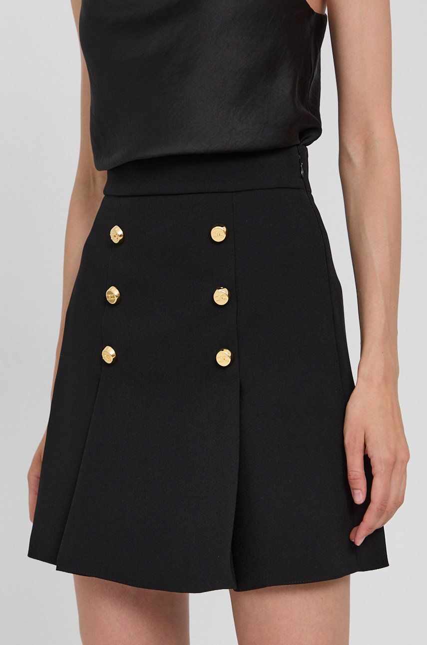 Elisabetta Franchi Fustă culoarea negru, mini, model drept