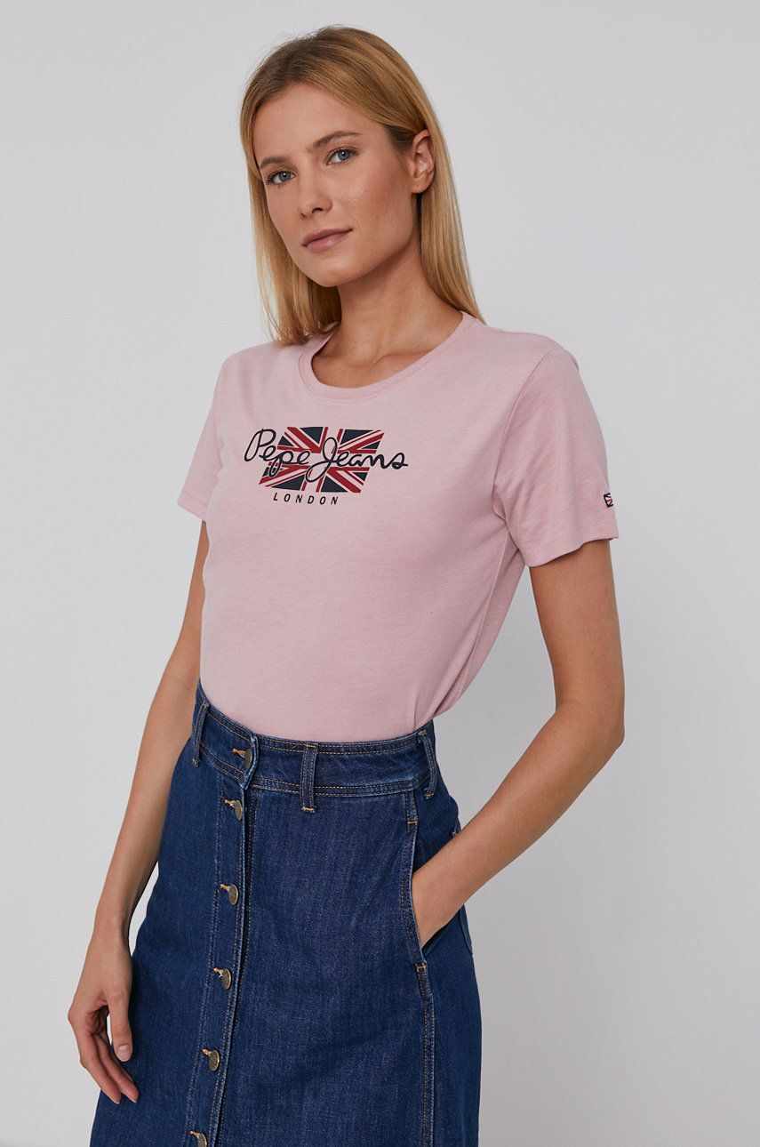 Pepe Jeans Tricou Zaidas femei, culoarea roz