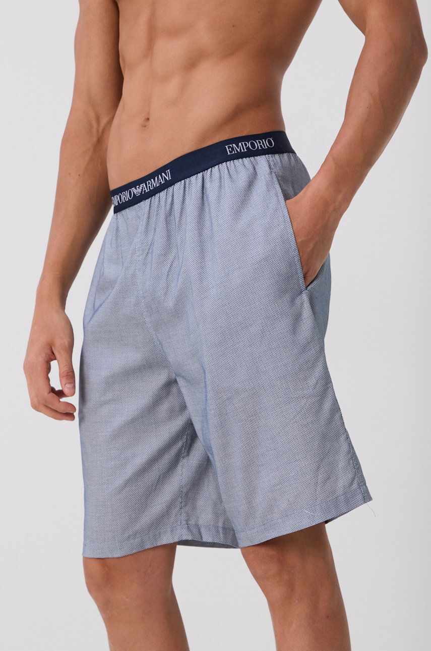 Emporio Armani Underwear Pantaloni scurți de pijama bărbați, culoarea alb, modelator