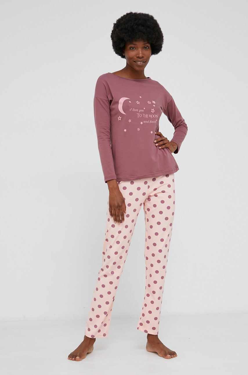 Answear Lab Pijama culoarea roz
