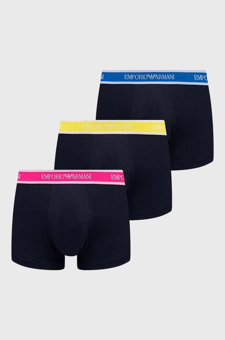 Emporio Armani Underwear Boxeri (3-pack) bărbați, culoarea albastru marin