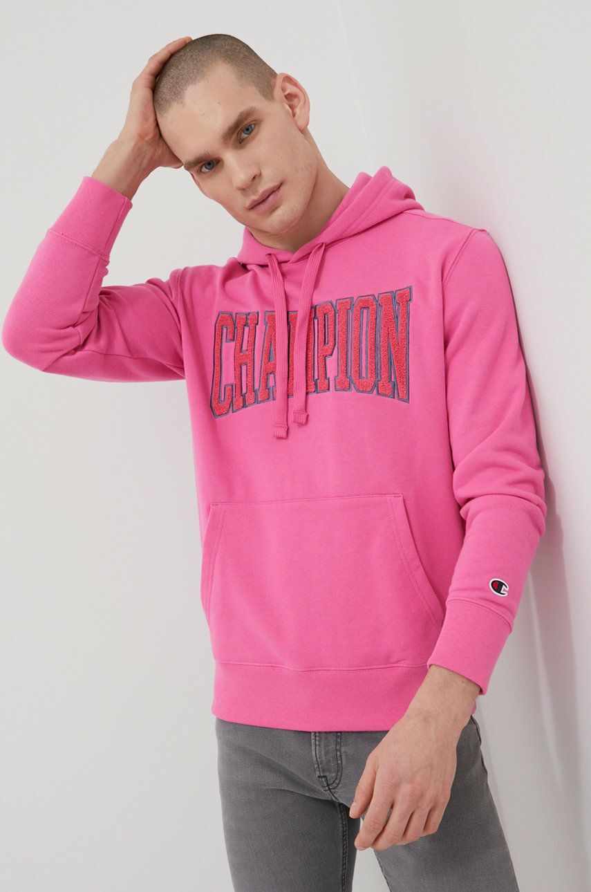 Champion bluza barbati, culoarea roz, cu imprimeu