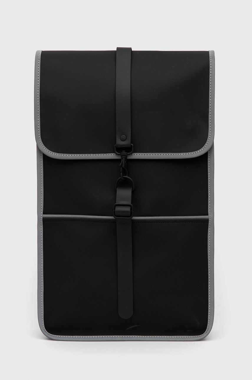 Rains rucsac 14090 Backpack Reflective culoarea negru, mare, neted
