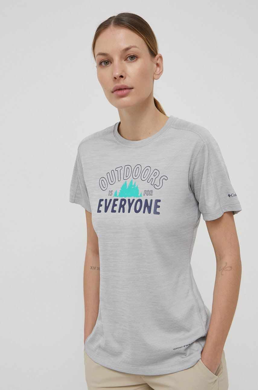 Columbia tricou sport Zero Rules Graphic culoarea gri