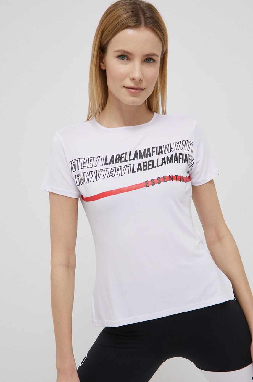 LaBellaMafia tricou sport Essentials culoarea alb