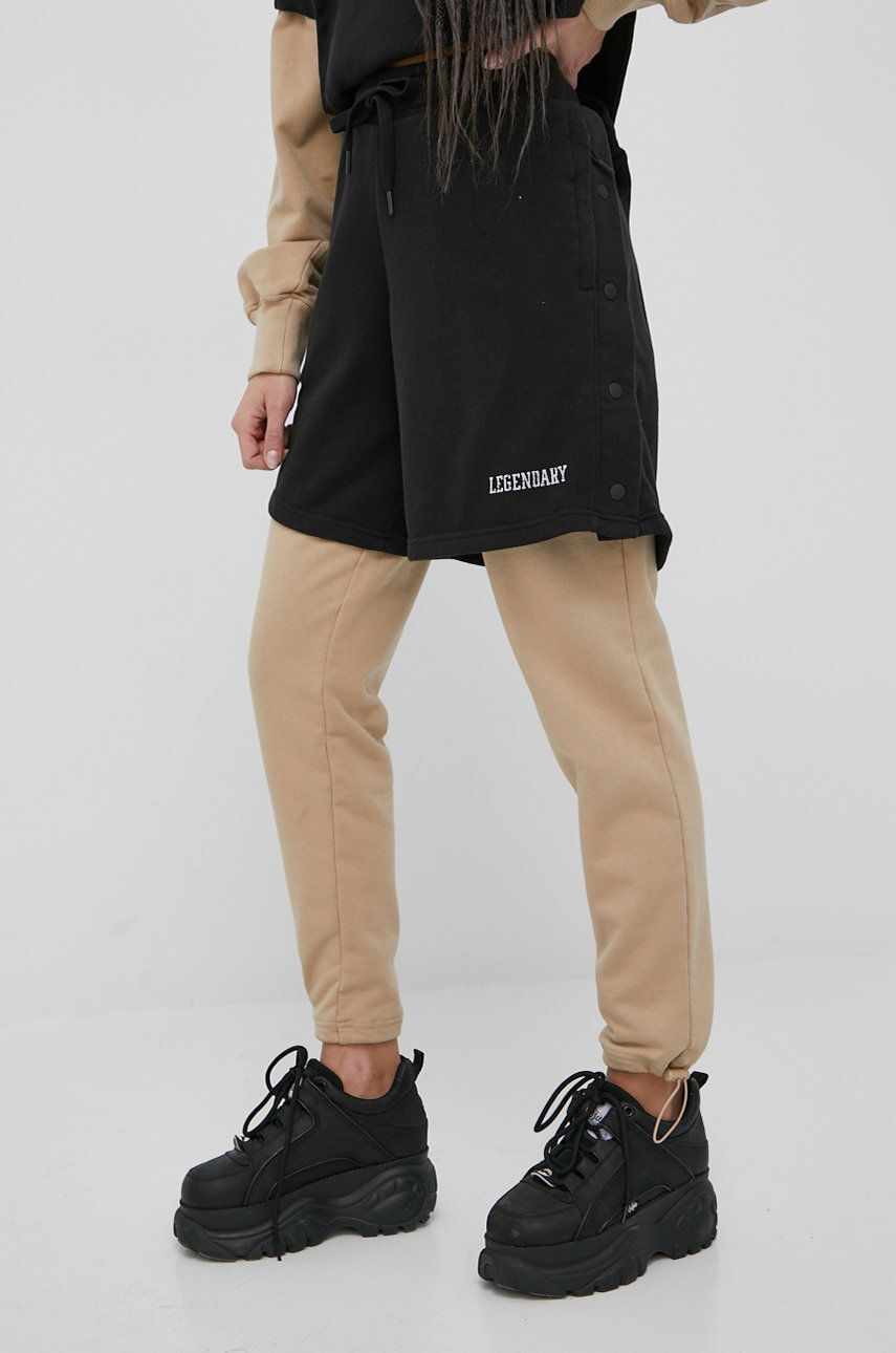 Puma pantaloni de bumbac Title Nine femei, culoarea negru, modelator