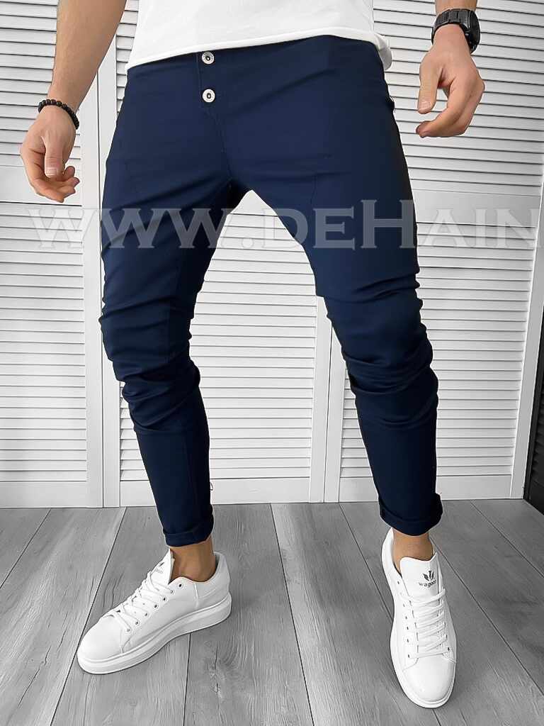 Pantaloni barbati casual bleumarin A8507 D3-4*