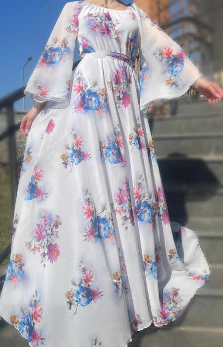 Rochie eleganta cu motive florale Florinela