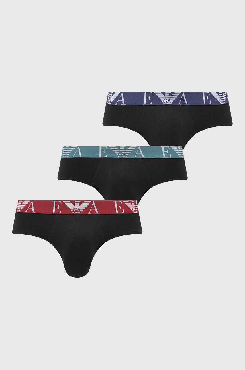 Emporio Armani Underwear Slip (3-pack) bărbați, culoarea negru