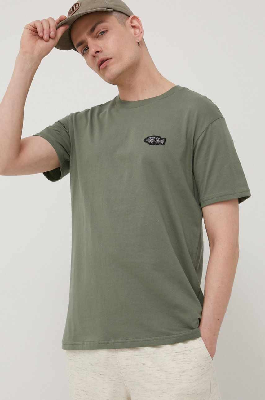 Billabong tricou din bumbac culoarea verde, cu imprimeu