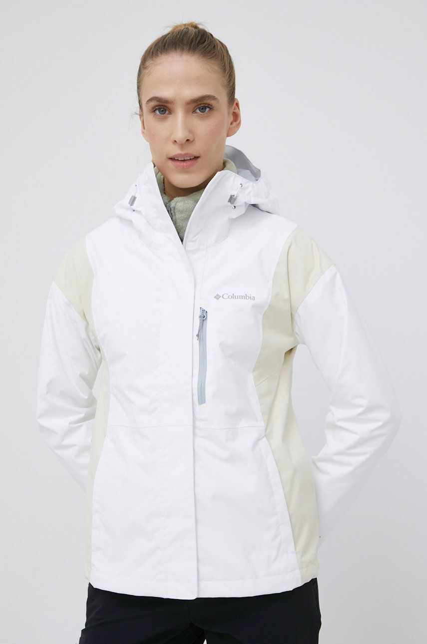 Columbia jacheta de exterior Hikebound culoarea alb, de tranzitie