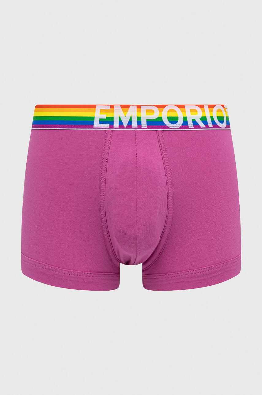 Emporio Armani Underwear boxeri barbati, culoarea violet