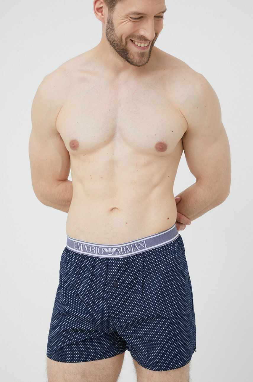 Emporio Armani Underwear boxeri de bumbac culoarea albastru marin