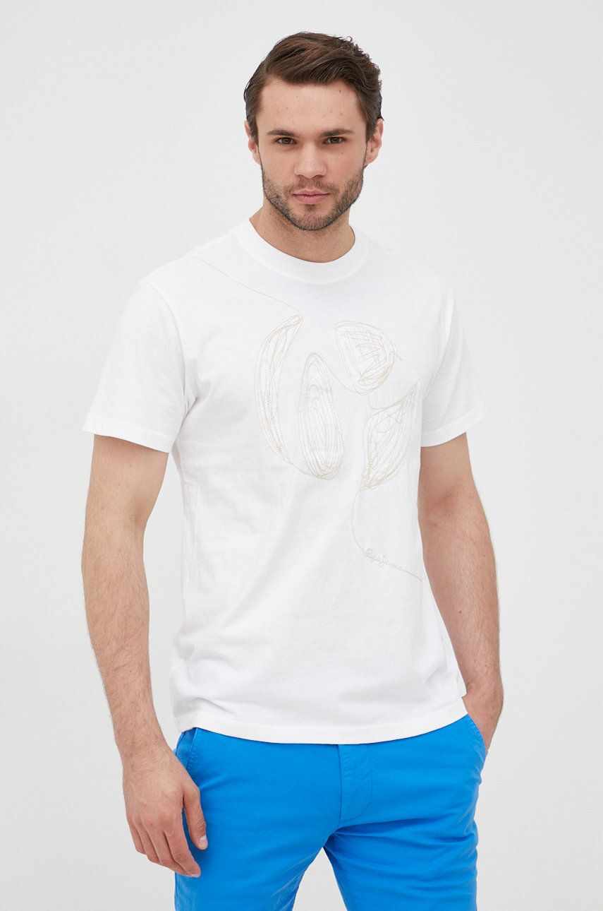 Pepe Jeans tricou din bumbac Alastor culoarea alb, cu imprimeu