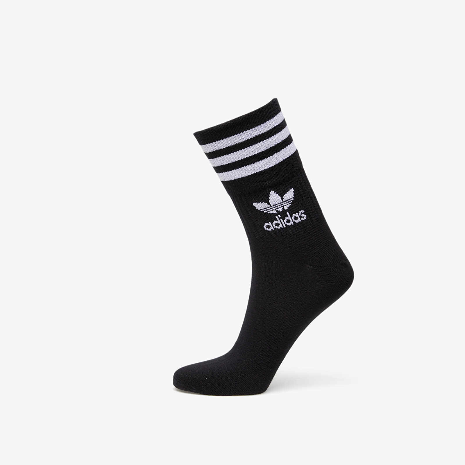 adidas Mid Cut Crew Socks (3-pack) Black/ White