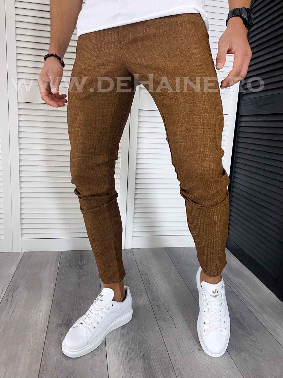Pantaloni barbati casual regular fit maro B1769 13-2 E