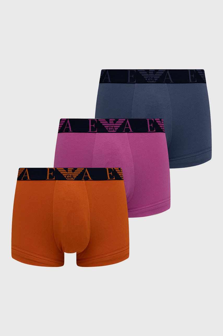 Emporio Armani Underwear Boxeri (3-pack) bărbați, culoarea violet