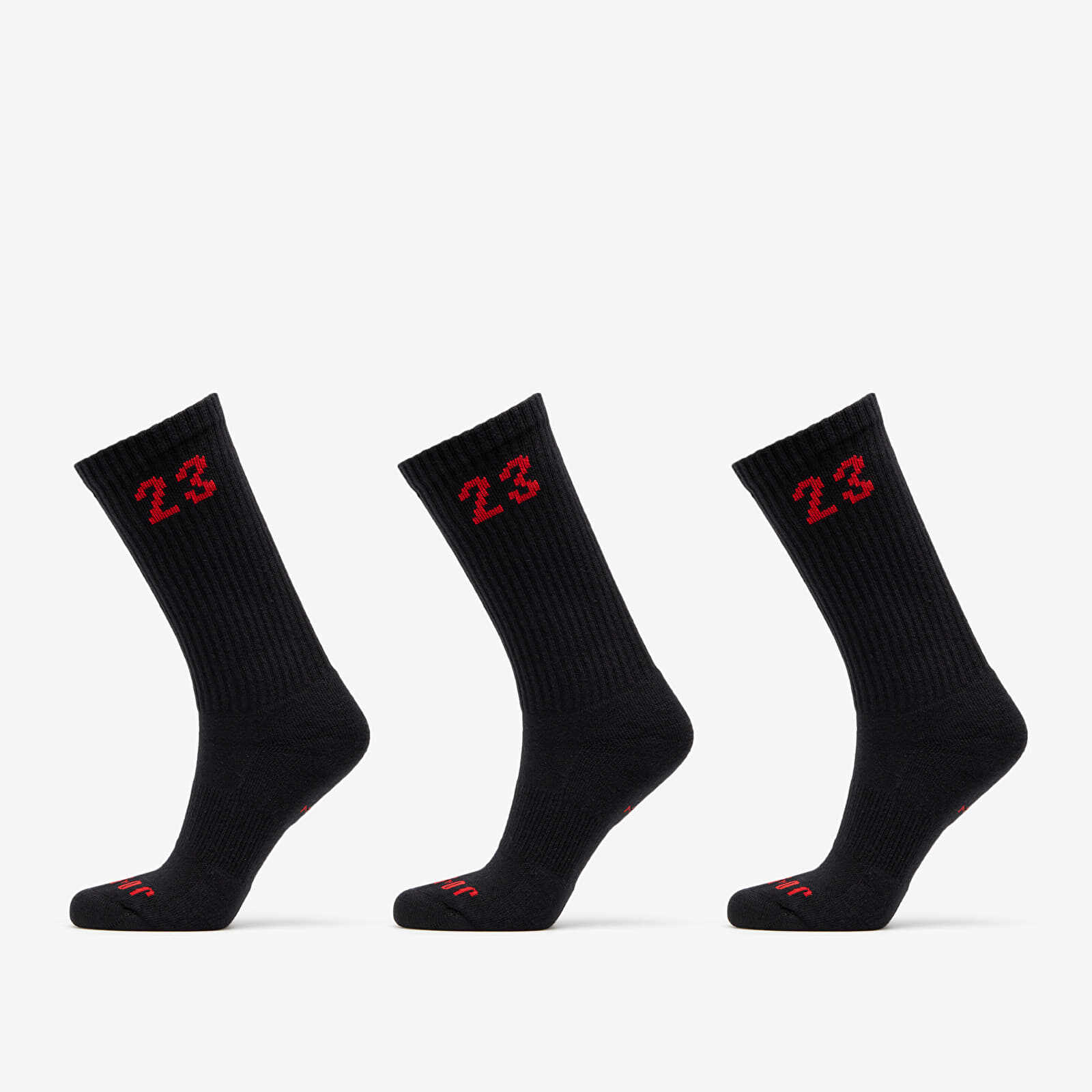 Jordan Essentials Crew Socks 3-Pack Black/ University Red