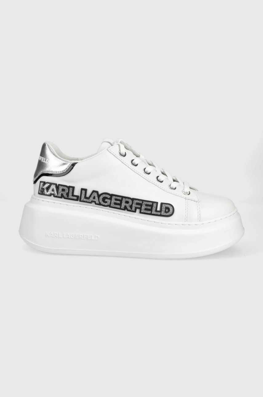 Karl Lagerfeld ghete de piele Anakapri culoarea alb